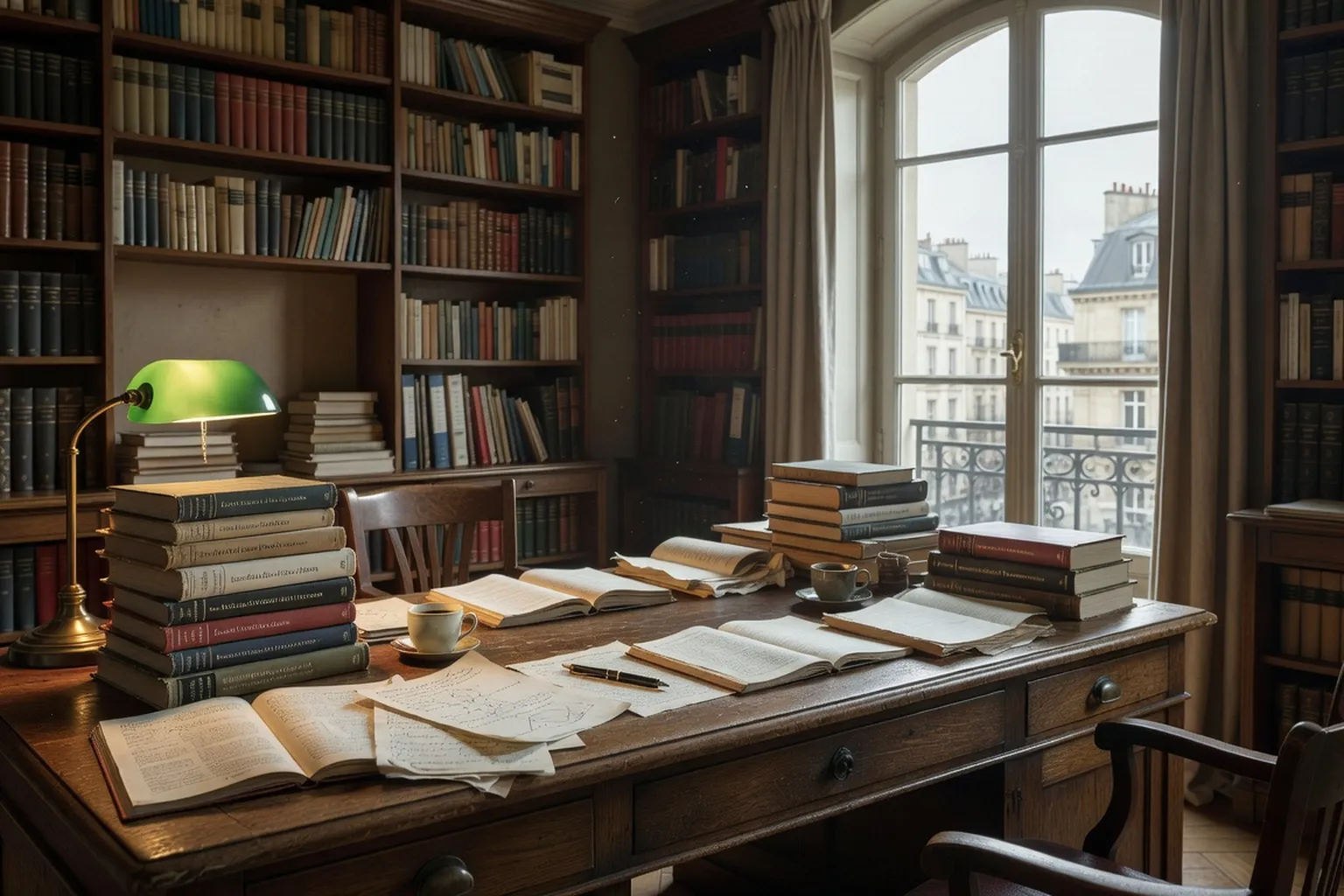 Salle de cours d'universite francaise, etudiants en train de prendre des notes, ambiance studieuse