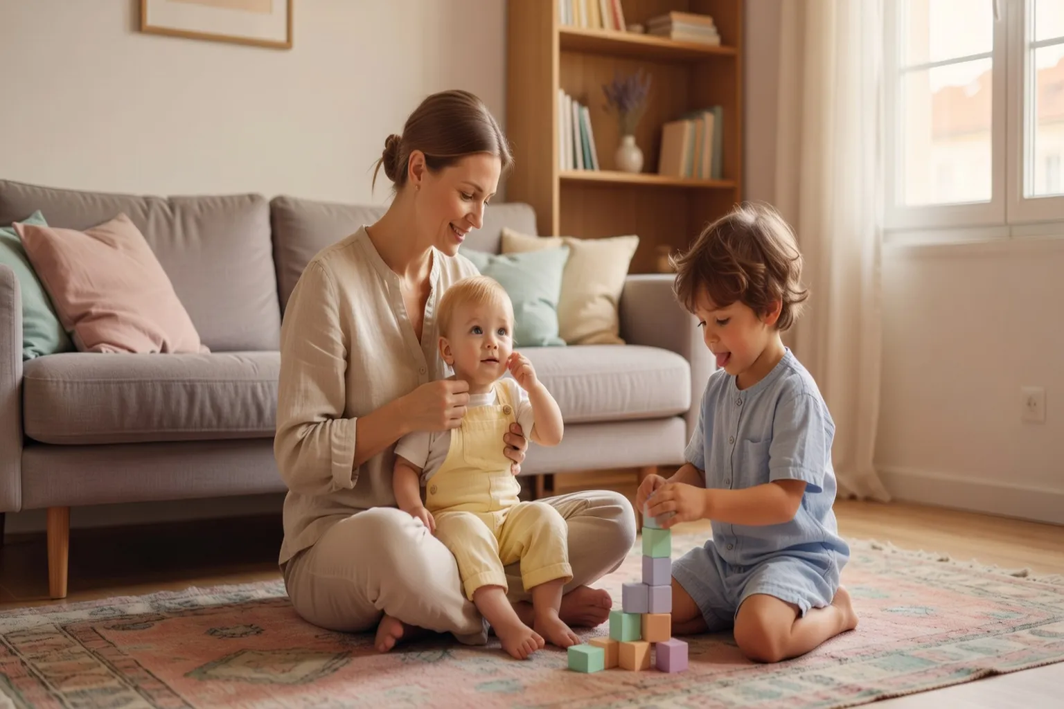 Mère de famille organisant les vitamines et suppléments pour sa famille